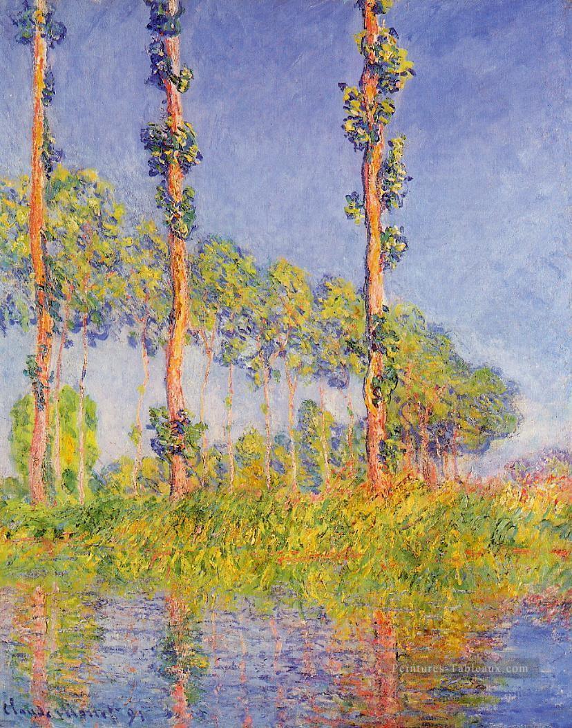 Effet d’automne de trois peupliers Claude Monet Peintures à l'huile